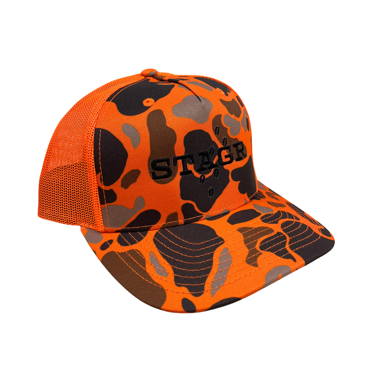 STAGR Richardson Orange Camo Trucker Hat
