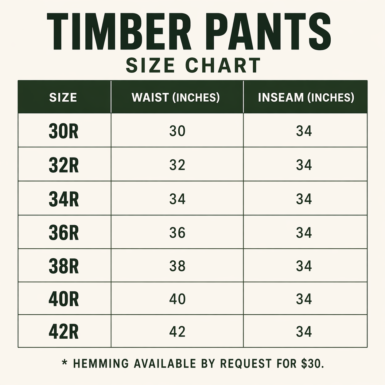 Timber Pant
